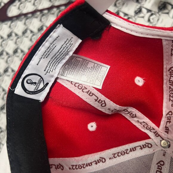 Men’s FIFA World Cup 2022‎ Red and White Flat bill snapback New - Picture 6 of 6
